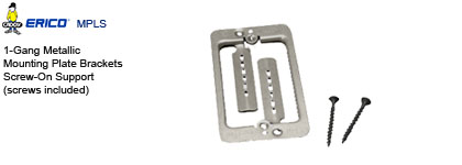 Caddy MPLS2 Low Voltage Mounting Plate with Screws, 2 Gang